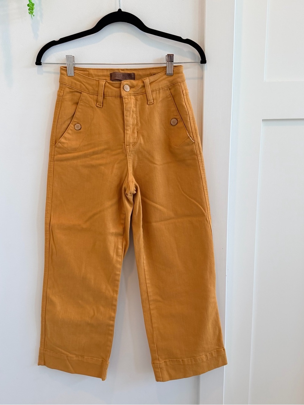 Judy Blue Mustard High Waist Wide Leg  Pants